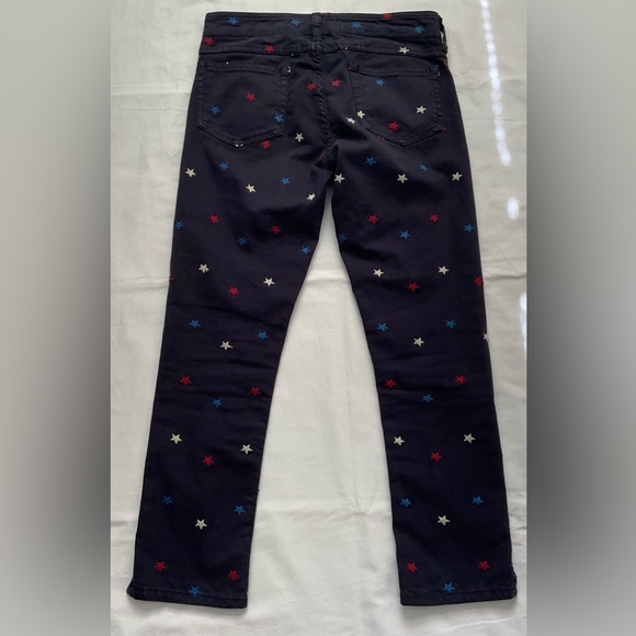 Isabel Marant Etoile Star Straight Leg Navy Crop Pants Size EUR 36/ US 4 - Picture 9 of 12